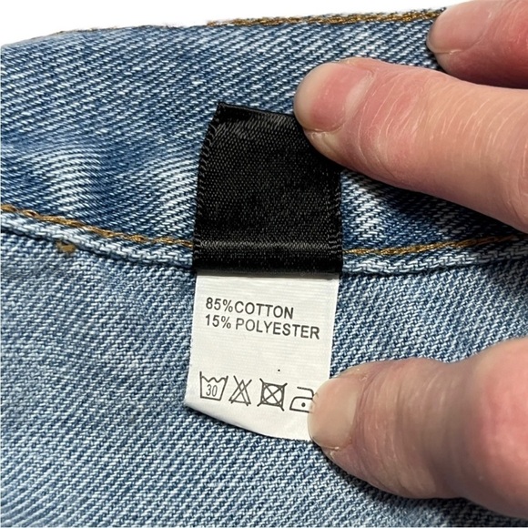 Long Denim Button Up Skirt Size Large - Picture 7 of 8